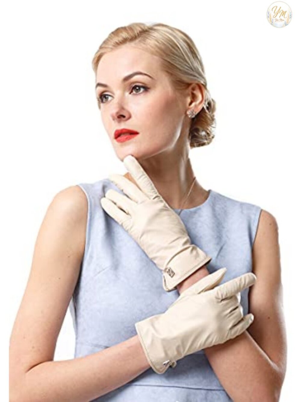 Italian Nappa Lambskin Leather Winter Gloves Touchscreen Handmade